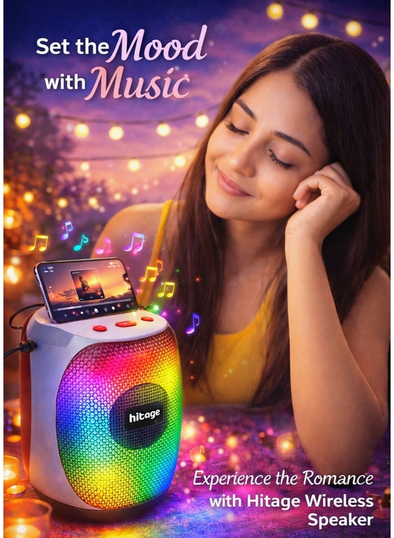 Hitage Premium Wireless Portable Mini Speaker with Mobile Stand, Clear Sound, Compact Design, Multi-Use for Travel & Daily Use - Image 2